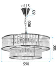 Lampa Kryształowa Wisząca APP1562-8CP 8