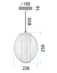 LAMPA WISZĄCA BAMBUSOWA APP1634-1CP 8