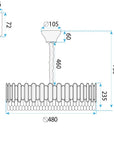 Lampa Wisząca Z Kryształami SWE107-CP 50cm Złota 8