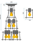 LAMPA SUFITOWA WISZĄCA APP221-7CP 8