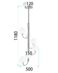 LAMPA SUFITOWA WISZĄCA Gold APP1585-6CP 8
