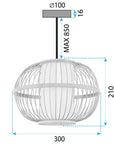 LAMPA SUFITOWA WISZĄCA BOHO APP1631-1CP 30cm 8