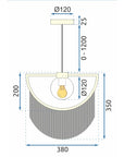 LAMPA SUFITOWA WISZĄCA APP968 Złota 8