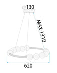 Lampa Wisząca LED APP1553-CP Gold 8