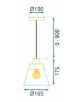 Lampa Wisząca APP895-1CP Złota 8