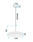 LAMPA SUFITOWA WISZĄCA LED APP1687-1CP 30CM ZŁOTA SZCZOTKOWANA 8