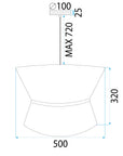 LAMPA SUFITOWA WISZĄCA APP1503-1CP BLACK 8