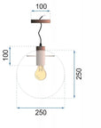 Lampa Sufitowa Wisząca Szklana LASSI 20+25+30 Cm APP038-3CP 8