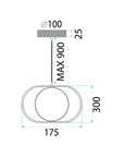 Lampa Wisząca LED APP1555-CP Gold 8