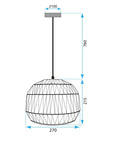 Lampa Wisząca Boho APP1292-1CP Brązowa 8