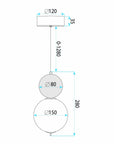 Lampa Sufitowa Wisząca LED LHJ115-1CP Złota Szczotkowana 8
