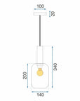 Lampa Sufitowa Wisząca Szklana APP459-1CP Zielona 8