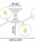 Lampa Wisząca APP1134-6C 8