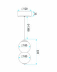 Lampa Sufitowa Wisząca LED LHJ117-2CP Złota Szczotkowana 8