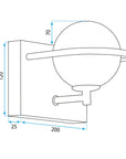 LAMPA ŚCIENNA KINKIET APP1300-1W Czarno Złota 8