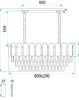 Lampa Wisząca Z Kryształami SWE101-CP Złota 8