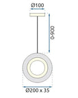 LAMPA WISZĄCA KRYSZTAŁOWA LED G119-1CP Złota 8