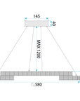LAMPA SUFITOWA WISZĄCA LED APP1771-CP ZŁOTA 60cm 8