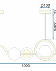 Lampa Wisząca APP1023-5CP Złota 8