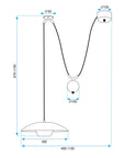 LAMPA SUFITOWA WISZĄCA APP1450-1CP Czarna 8