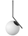 Lampa Sufitowa Wisząca Szklana Kula G107-1W Czarna Biała 8
