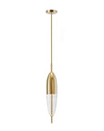 Lampa Sufitowa Wisząca Szklana Metalowa APP549-1CP Złota 8