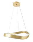 LAMPA SUFITOWA WISZĄCA SWE065-CP 40cm ZŁOTA SZCZOTKOWANA 8
