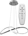Lampa Sufitowa Wisząca Ring Nowoczesna Led + Pilot App393-cp Chrom
