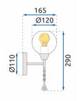 Lampa Ścienna Kinkiet W Stylu Glamour App716-1w E27