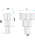 Lampa Kryształowa Kinkiet APP1536-1W Chrom 8