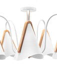 Lampa Sufitowa Skandynawska Pięcioramienna App606-5c Biała