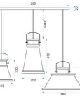 Lampa sufitowa ASTI ABC Czarna