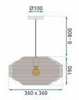 Lampa Sufitowa Wisząca Boho Natural App884-1cp