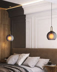 Lampa Sufitowa Wisząca Szklana Kula 20cm APP626-1CP
