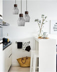 Lampa sufitowa szklana APP435-1CP szara
