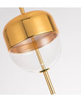 Lampa Sufitowa Wisząca Szklana Metalowa APP551-1CP Złota