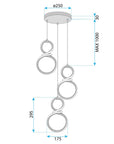 LAMPA WISZĄCA LED G073-3CPR Złota 9
