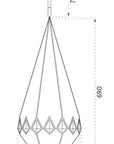 LAMPA WISZĄCA KRYSZTAŁOWA DIAMENT APP767-3CP 9