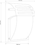 Lampa Elewacyjna Kinkiet RSL013-1W Czarna 9