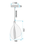 LAMPA SUFITOWA WISZĄCA LED G129-CP ZŁOTA 9