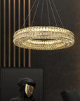 LAMPA SUFITOWA WISZĄCA LED APP1569-CP Gold 80cm 9