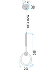 LAMPA WISZĄCA LED LHJ059-1CP Złota Szczotkowana 9