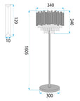 Lampa Stojąca Podłogowa APP1717-3F Złota 9