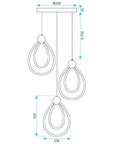 LAMPA WISZĄCA LED G022-3CPR CZARNA 9