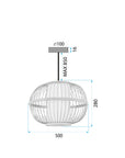 LAMPA SUFITOWA WISZĄCA BOHO APP1632-1CP 50cm 9