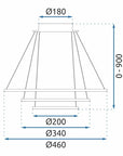 LAMPA WISZĄCA LED G042-3CP ZŁOTA 9