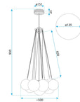 LAMPA SUFITOWA WISZĄCA APP1688-12CP Złota 9
