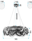 Lampa Sufitowa Wisząca APP1545-8CP Złota Szczotkowana 9