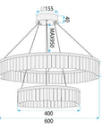 Lampa Wisząca LED APP1750-CP Złota + Pilot 9
