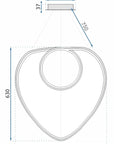 Lampa Sufitowa Wisząca Loop LED + Pilot APP798-cp Chrom 9